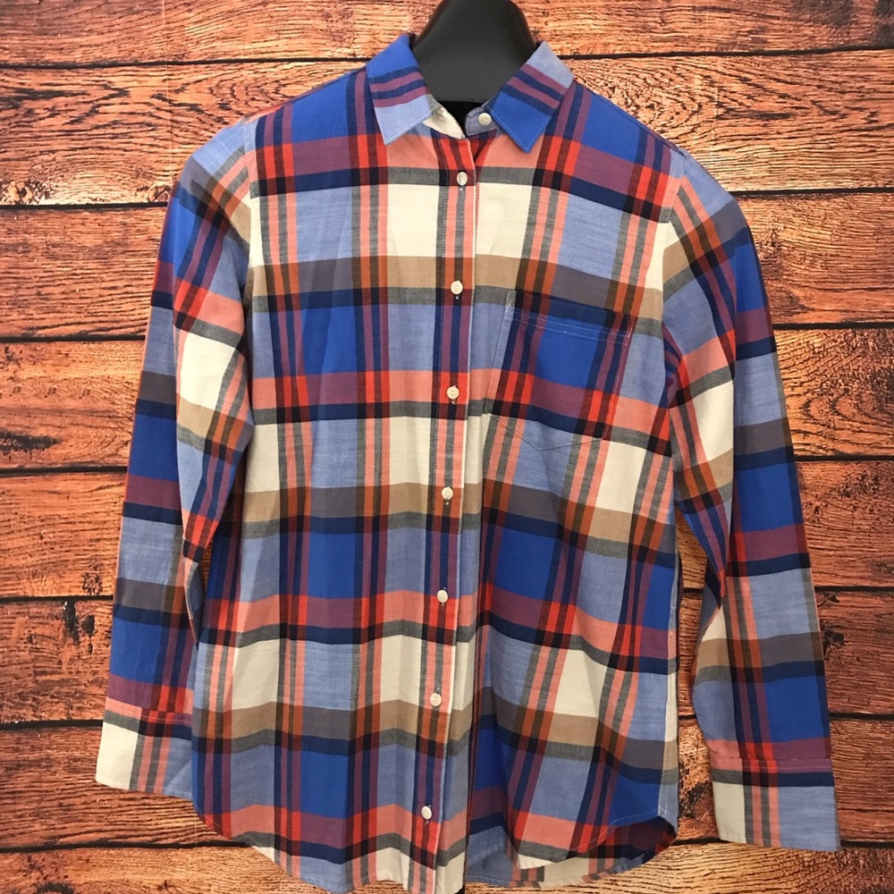 J.Crew Plaid Button up size 4 - Picture 1 of 8